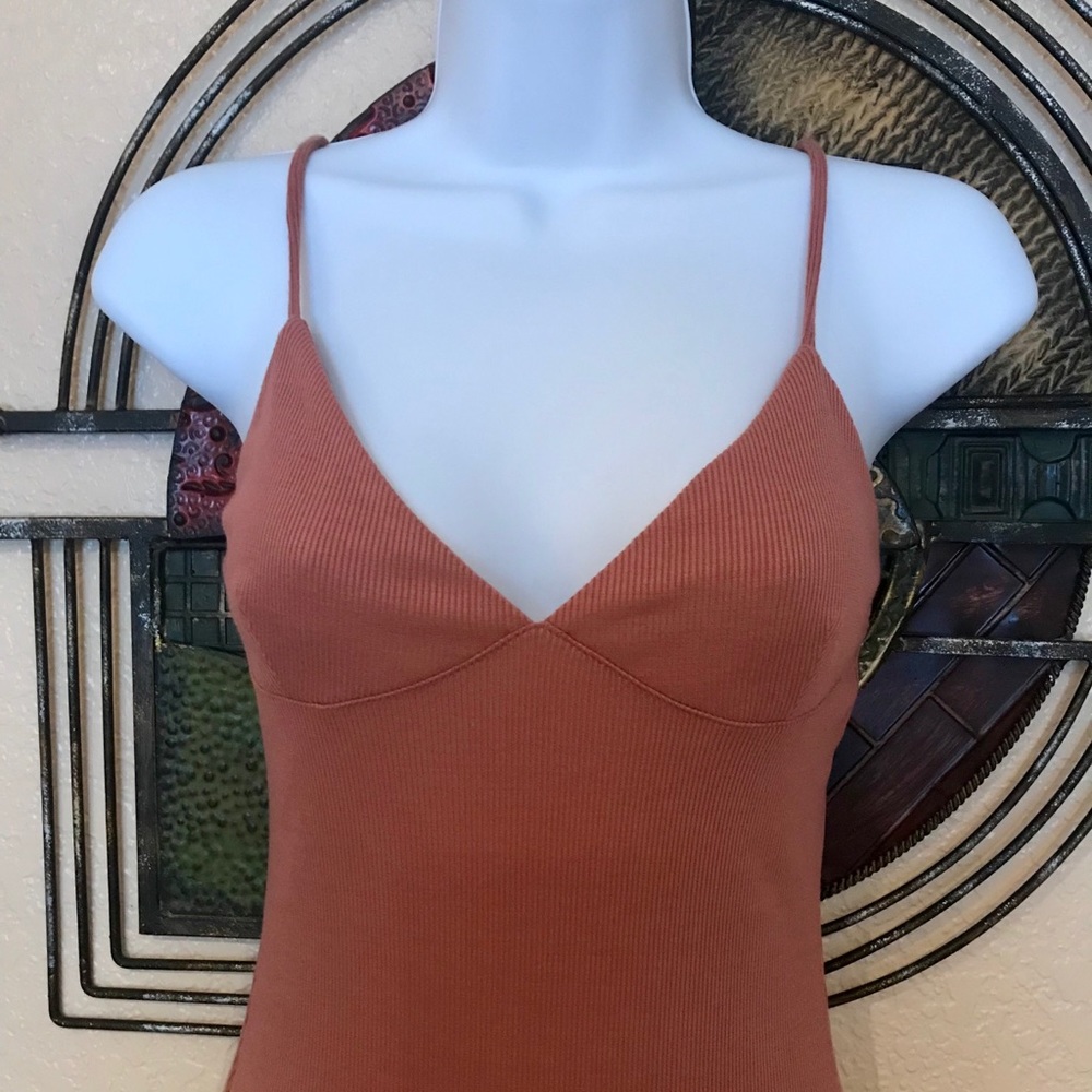 Spaghetti Strap Dress in Dusty Rose Color